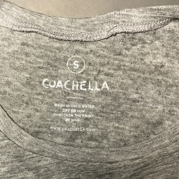 COACHELLA GRAPHIC PRINT TANK TOP GRAY BLUE SMALL - Picture 7 of 8